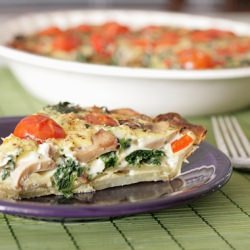 Vegetable Quiche with Potato Crust