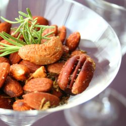 Spicy Rosemary Cocktail Nuts