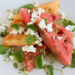 Watermelon Salad with Goats Cheese