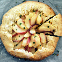 Almond and Peach Galette