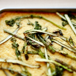 Lemon Farinata with Broccolini & Asparagus