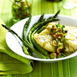 Mediterranean Cod w/ Asparagus