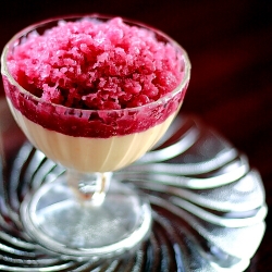 Cheese Mousse w/ Red Wine Granite