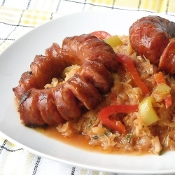 Pork Sausage w/ Cabbage