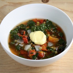 Lentil Soup with Tomatoes and Kale