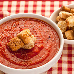 Tomato Soup with Roasted Red Pepper