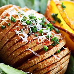 Parmesan Hasselback Baked Potatoes