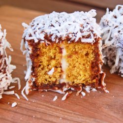 Pumpkin Lamingtons