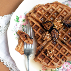 Cinnamon Walnut Fig Waffles