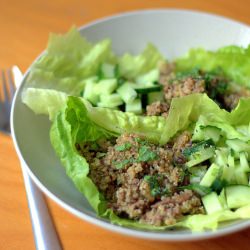 Beef + Quinoa Lettuce Cups