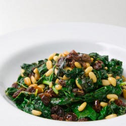 Kale with Raisins and Pine Nuts