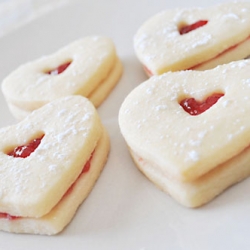 Valentines Strawberry Jam Sandwich