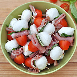 Mini Mozzarella Prosciutto Skewers