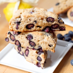 Whole Wheat Lemon Blueberry Scones