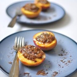 Roasted Stuffed Peaches