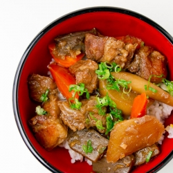 Cinnamon Braised Pork with Daikon