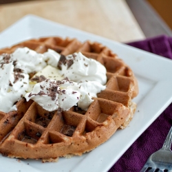 Banana and Dark Chocolate Waffles