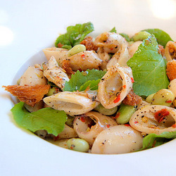 Calamari Salad with Broad Beans