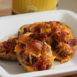 Sausage Stuffed Potato Skins