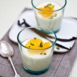 Panna Cottas with Oranges and Honey