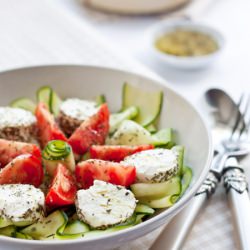 Zucchini and Goat Cheese Salad