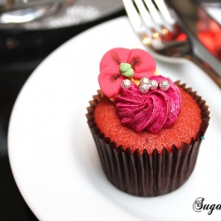 Beetroot and Cherry Cupcake