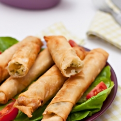 Fried Puff Pastry Cheese Rolls