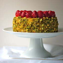 Raspberry and Pistachio Cheesecake