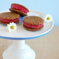 Plum Sorbet Sandwiches with Molasse