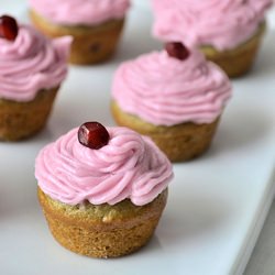 Pomegranate Coconut Mini Cupcakes