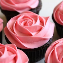 Pink Rose Cupcakes