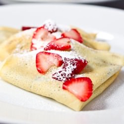 Dark Choc. PB & Strawberry Crepes