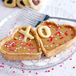 Heart-Shaped Butterscotch Tarts