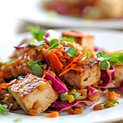 Spicy Tofu and Spelt Berries