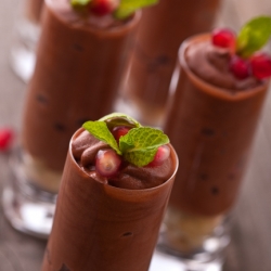 Chocolate Mousse with Pomegranate