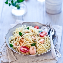 Grilled Salmon Pasta