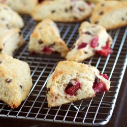 Strawberry and Chocolate Chip Scone