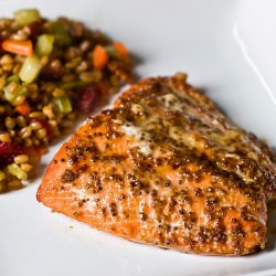 Maple Glazed Salmon w/ Wheat Berry