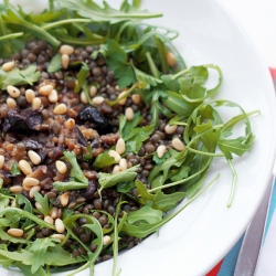 Aubergines, Lentils & Rocket