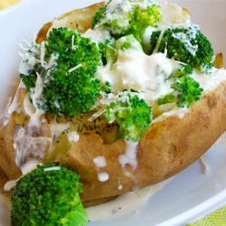 Broccoli and Alfredo Stuffed Baked