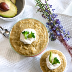 Broccoli Cauliflower Avocado Soup