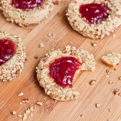 Strawberry Walnut Thumbprint Cookie