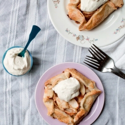 Rustic Apple Tarts with Whip Cream