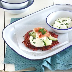 Beetroot Rosti with Smoked Salmon