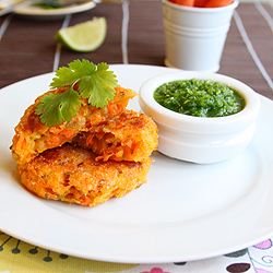 Spiced Carrot and Swede Fritters