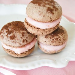 Chocolate Cherry Blossom Macaron’s