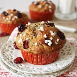 Jumbo Banana Cranberry Cuffins