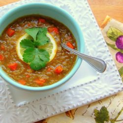 Red Lentil Soup w/ Fresh Cilantro