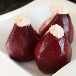 Red Wine Poached Pears