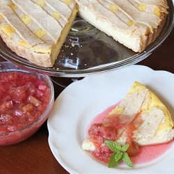 Ricotta Tart w/ Rhubarb Compote